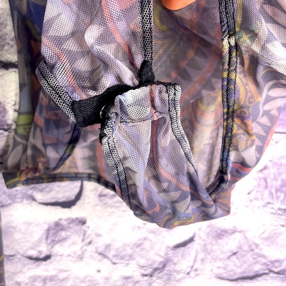 Fashion Nova Sheer Tribal Print Bodysuit - Picture 5 of 8